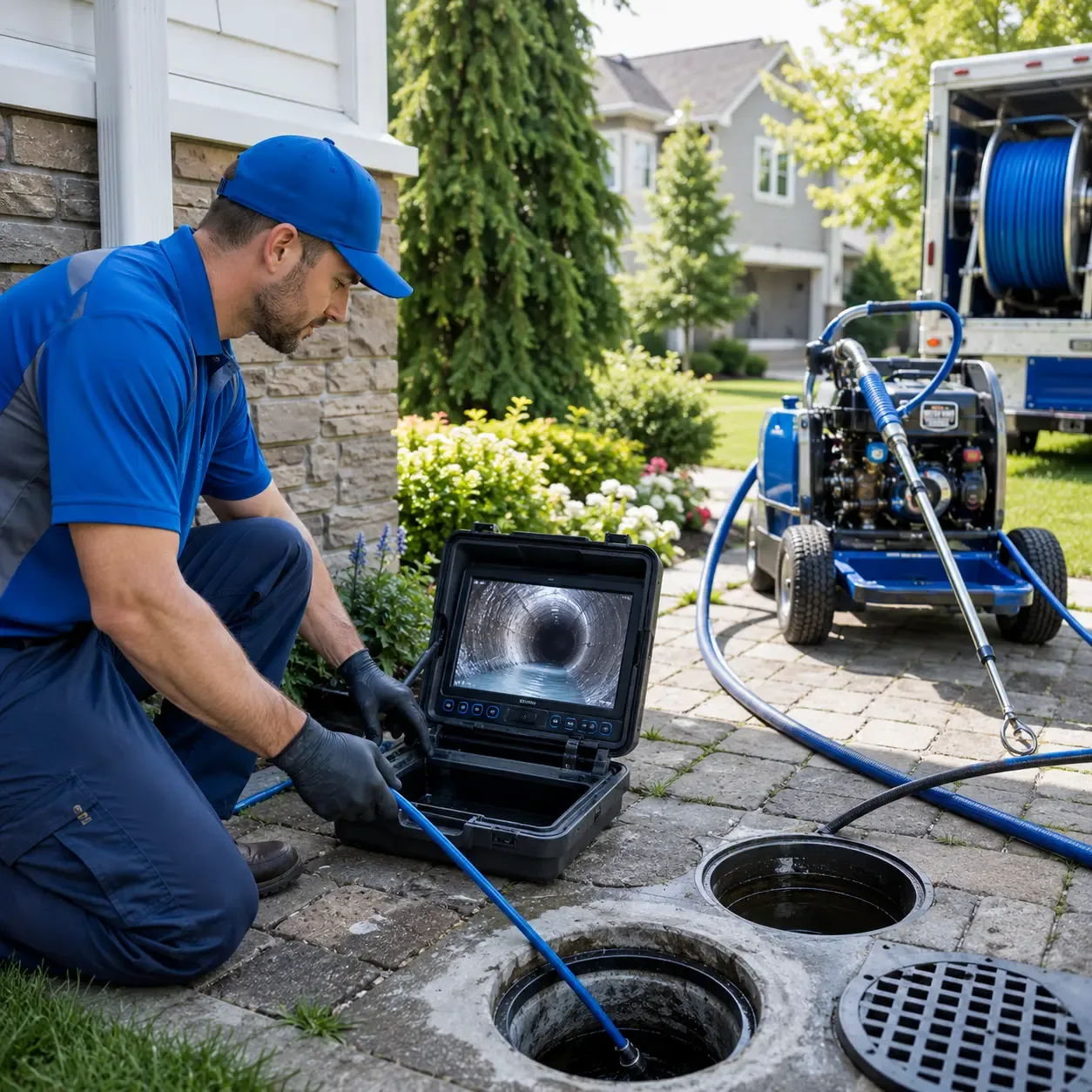 Outdoor drain cleaning professionals serving New London, NH