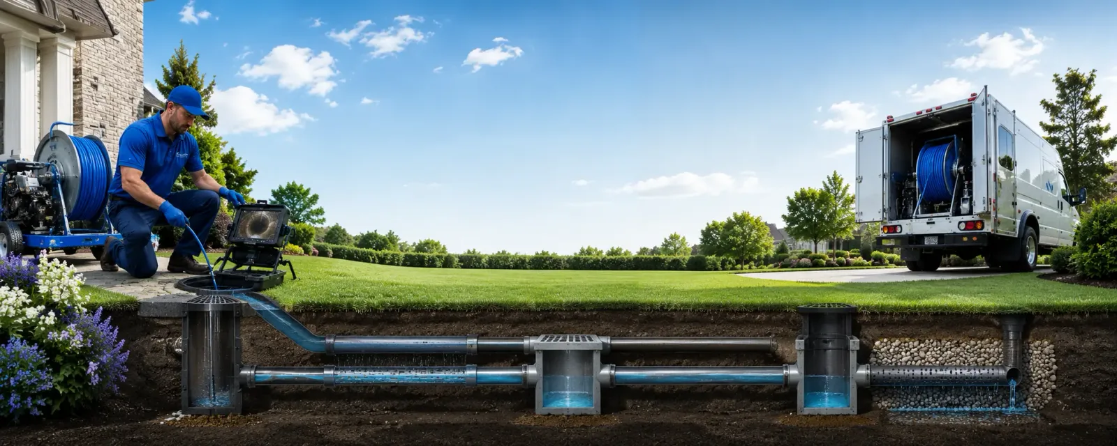 Outdoor drain cleaning information for New London, NH